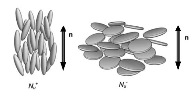 typowe nematyki jednoosiowe w symulacjach